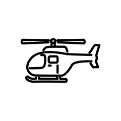 news helicopter icon vector, line style icon