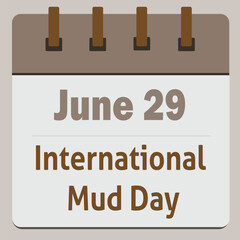 International Mud Day Announcement Reminder Calendar 
