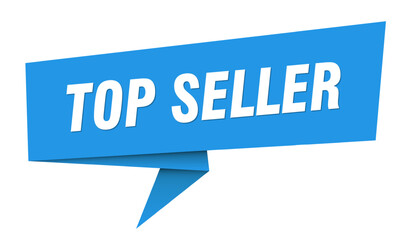 top seller banner. top seller speech bubble, label, sticker, sign template