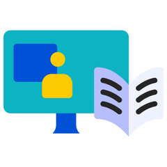 online learning flat icon