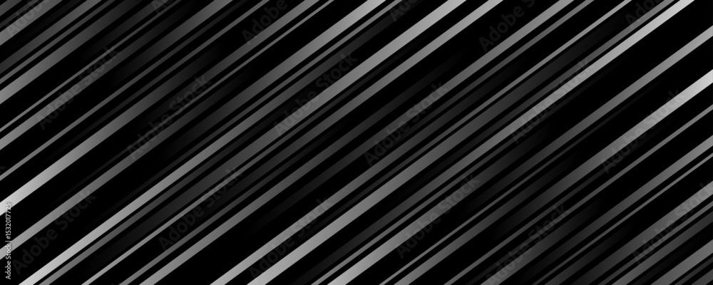 Poster 3d black white techno abstract background overlap layer on dark space with diagonal lines effect dec