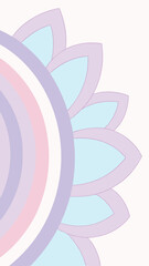 Obraz premium Soft pastel abstract design featuring floral and rainbow elements on a white background