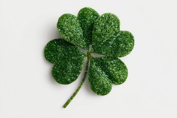 Sparkling green four-leaf clover