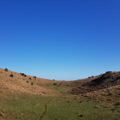 mountain landscape with blue sky