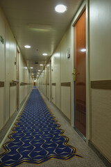 Opulent Art Deco interior architecture inside lobby, atrium or foyer on modern ocean liner style...