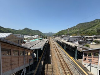 railway in the mountains japan