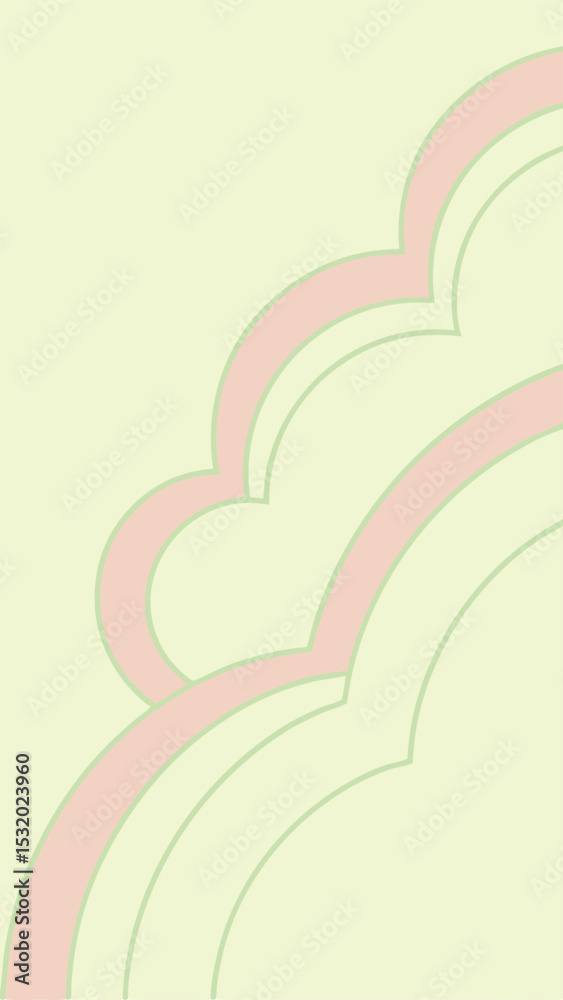 Poster abstract design with overlapping shapes and transparent elements on neutral background