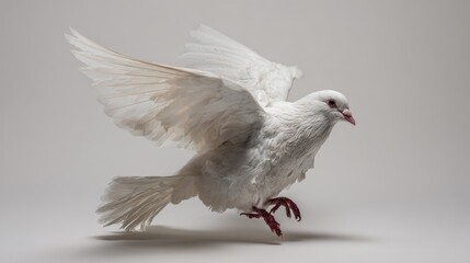 Sculpted White Dove In Flight
