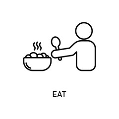 Icon a eat, isolated against a clean background.