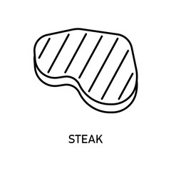 Icon a steak, isolated against a clean background.
