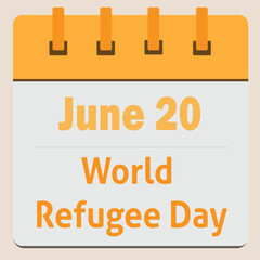 World Refugee Day Announcement Reminder Calendar 
