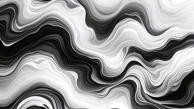 Abstract grayscale wave pattern design swirling monochrome background texture - Powered by Adobe