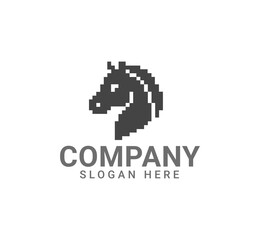 Pixel Tech Horse Logo