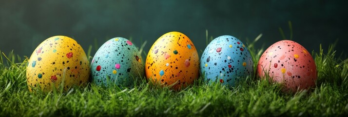 Painted Easter eggs. Generative AI