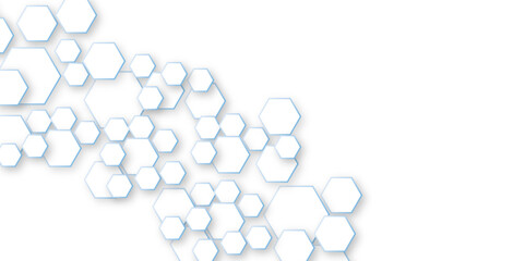Abstract geometric hexagon blue texture background pattern vector illustration background on transparent.	