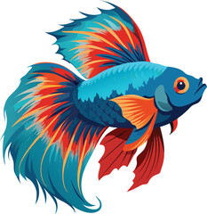 Betta fish vector art