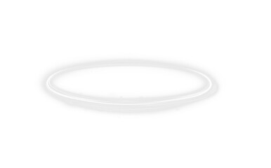 White, glowing, ring, circle, neon form a magical spiral. This PNG Overlay features glowing motion and modern energy. Transparent PNG design perfect for futuristic visual effects.