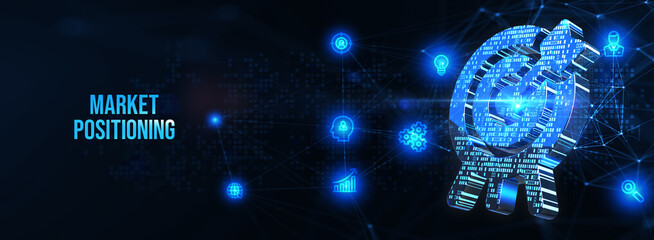 Business. Technology. Internet. Marketing. Market positioning. 3d illustration