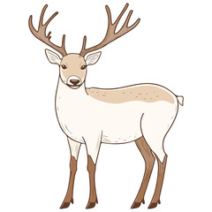 Obraz premium elk, animal, vector, transparent background, creature, elaphurus davidianus, mammal, wildlife, antler, nature, cute, christmas, zoo, isolated