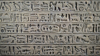 hieroglyphics close up