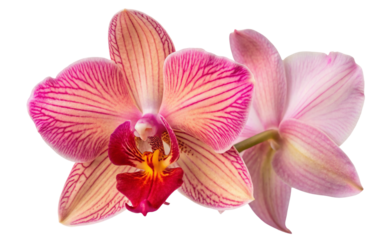 Beautiful pink orchid flower macro photography floral design nature wallpaper background stock photo free use