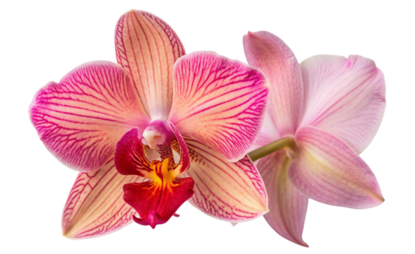 Beautiful pink orchid flower macro photography floral design nature wallpaper background stock photo free use