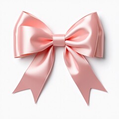  beautiful, soft pink satin bow, perfect for decorations or accessories.  
