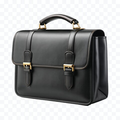 realistic 3d stylish office leather bag in different color style isolated on transparent background	
