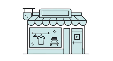 A simple illustration of a small boutique storefront.