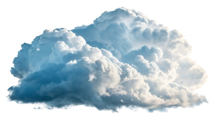 blue sky and clouds isolated on transparent background