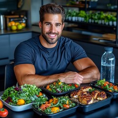  The young man enjoys his food. Generative AI