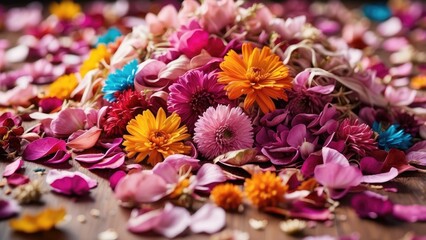 Vibrant Abstract Wallpaper Featuring Red and Blue Flowers