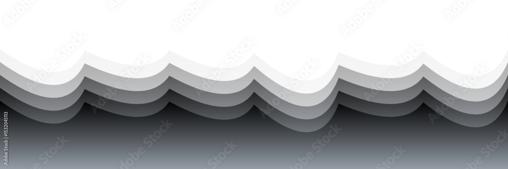 Poster gradient scalloped layers – abstract minimalist wave pattern