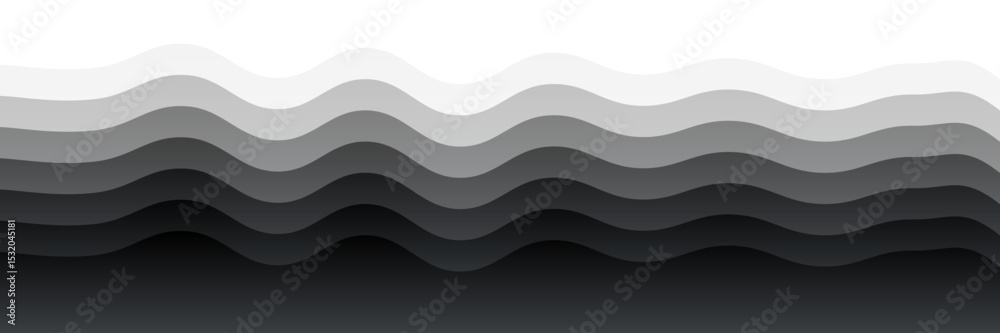 Poster layered wave pattern – abstract depth and texture