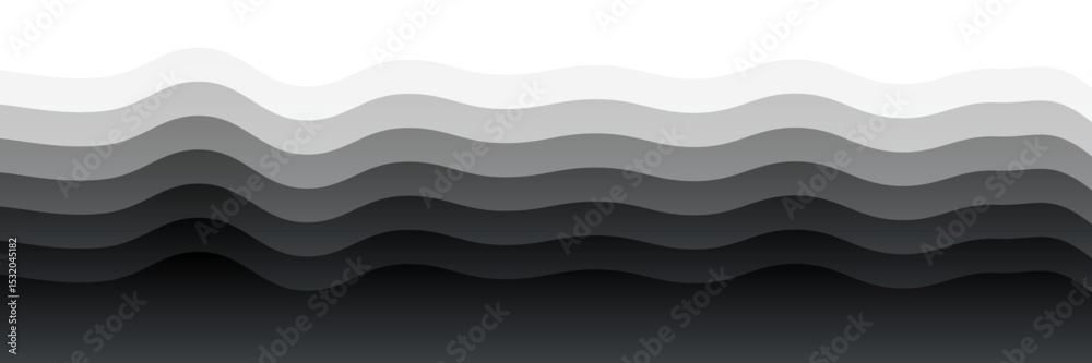 Poster layered wave pattern – abstract depth and texture