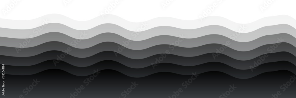 Poster layered wave pattern – abstract depth and texture