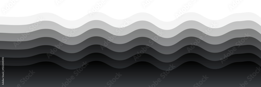 Poster layered wave pattern – abstract depth and texture