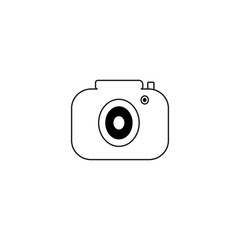 Simple Camera Icon – Flat Vector Design for Photography and Digital Media
