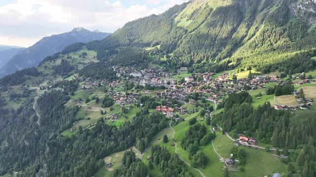 Mountain Town of Wengen, Jungfrau - Switzerland