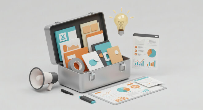 Business planning toolbox creative marketing elements