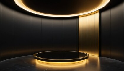 A captivating 3D render of a gold bar isolated in a dark casino interior with spinning roulette lights and a fun, amusement park-like wheel