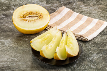 Sweet juicy ripe melon slices
