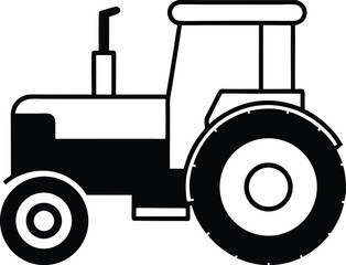 vector illustration of a tractor 