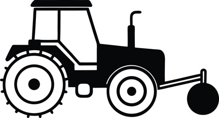 vector illustration of a tractor 