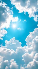 Colorful clouds outdoor landscape illustration poster background