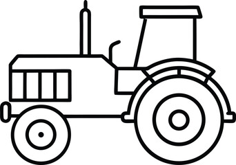 vector illustration of a tractor 
