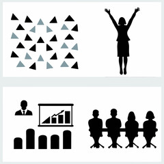 business people silhouettes