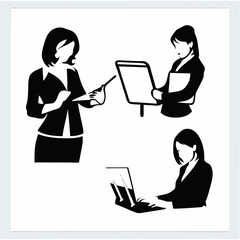 business woman working with laptop