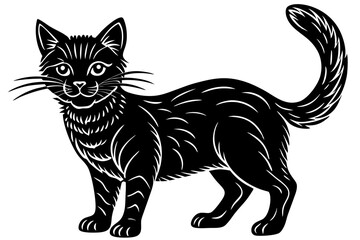 Cute cartoon lynx character with big green eyes and fluffy tail, illustrated in a vibrant and friendly style. Perfect for children's books, educational materials.