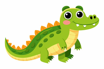 Cute cartoon lynx character with big green eyes and fluffy tail, illustrated in a vibrant and friendly style. Perfect for children's books, educational materials.